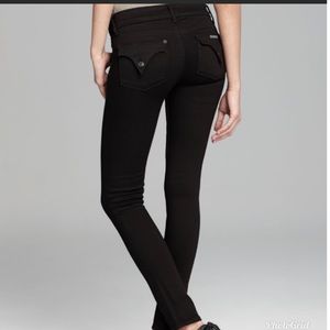 Hudson Collin Flap Skinny Ankle Jeans Black